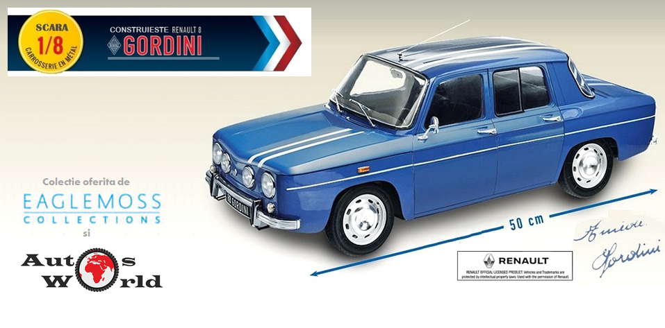 Lot pièces du fascicule n°60 pièce Renault R8 Gordini 1/8 Eaglemoss D08