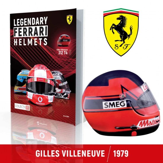 Macheta casca pilot Gilles Villeneuve – 1979 GPA SJ Nr.5, 1:5 Colectia Casti F1 FERRARI Centauria Libertatea