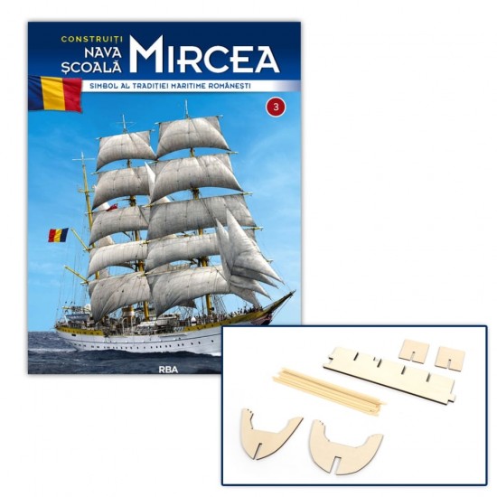 Macheta nava KIT Nava Scoala Mircea nr 3, 1:95 RBA Libertatea