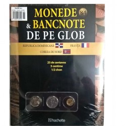 Monede Si Bancnote De Pe Glob Nr.84 - 25 centavos, 5 centime, 1/2 chon, Hachette