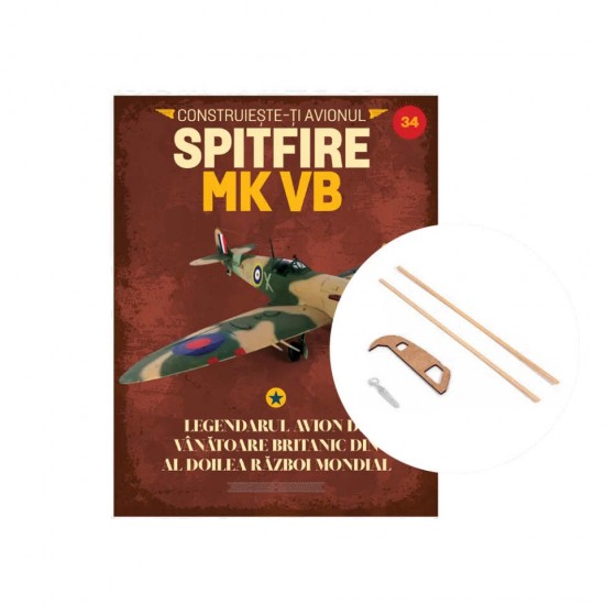 Macheta avion KIT Supermarine Spitfire MK VB nr 34, 1:12 Libertatea 