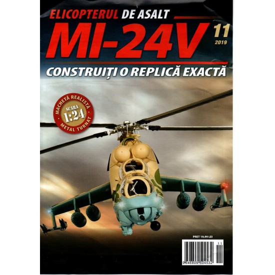 Macheta Elicopterului de asalt MI-24V nr 11, 1:24 Eaglemoss