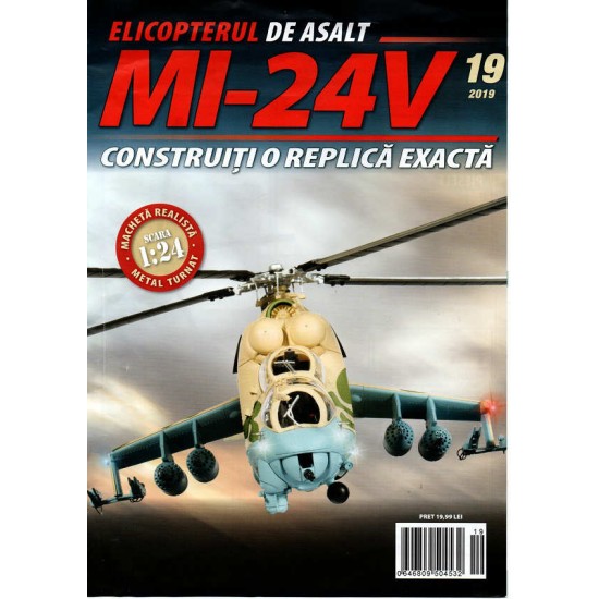 Macheta Elicopterului de asalt MI-24V nr 19, 1:24 Eaglemoss