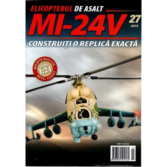 Macheta Elicopterului de asalt MI-24V nr 27, 1:24 Eaglemoss