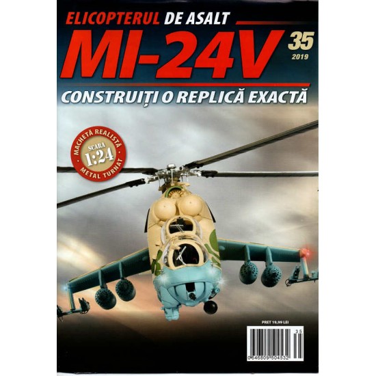 Macheta Elicopterului de asalt MI-24V nr 35, 1:24 Eaglemoss