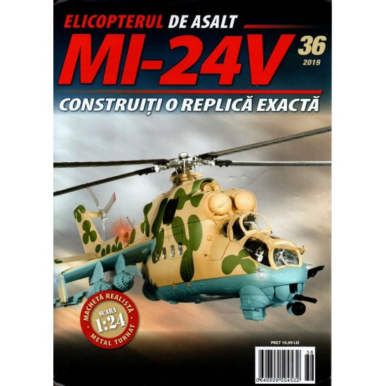 Macheta Elicopterului de asalt MI-24V nr 36, 1:24 Eaglemoss