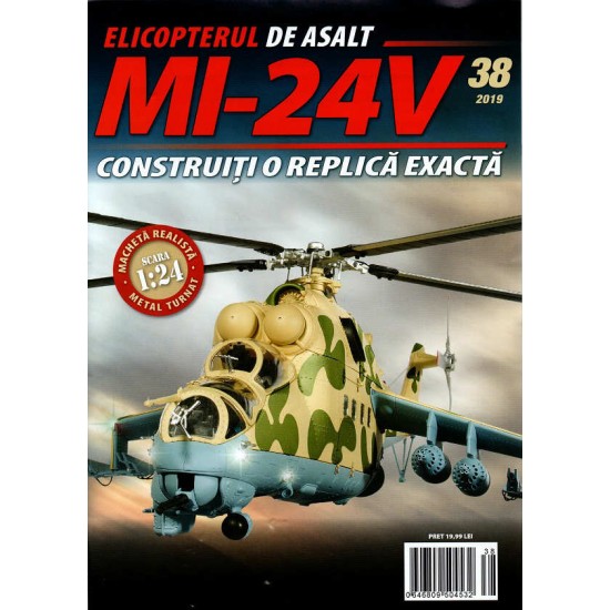 Macheta Elicopterului de asalt MI-24V nr 38, 1:24 Eaglemoss