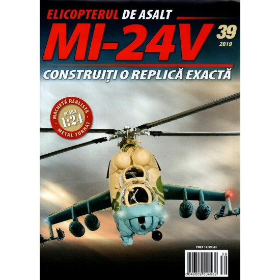 Macheta Elicopterului de asalt MI-24V nr 39, 1:24 Eaglemoss