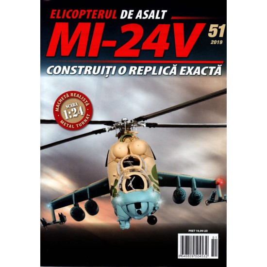 Macheta Elicopterului de asalt MI-24V nr 51, 1:24 Eaglemoss