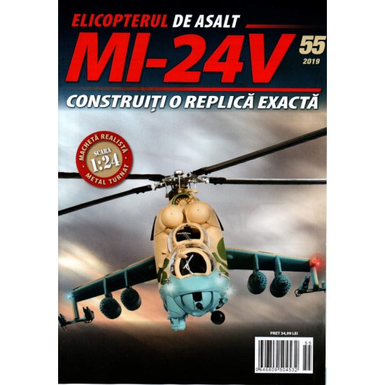 Macheta Elicopterului de asalt MI-24V nr 55, 1:24 Eaglemoss