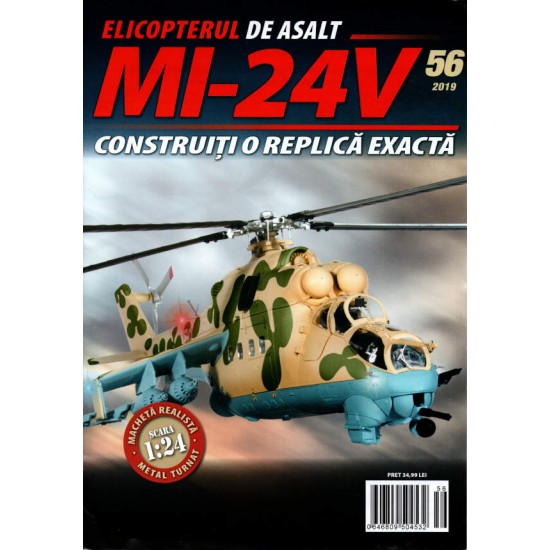 Macheta Elicopterului de asalt MI-24V nr 56, 1:24 Eaglemoss