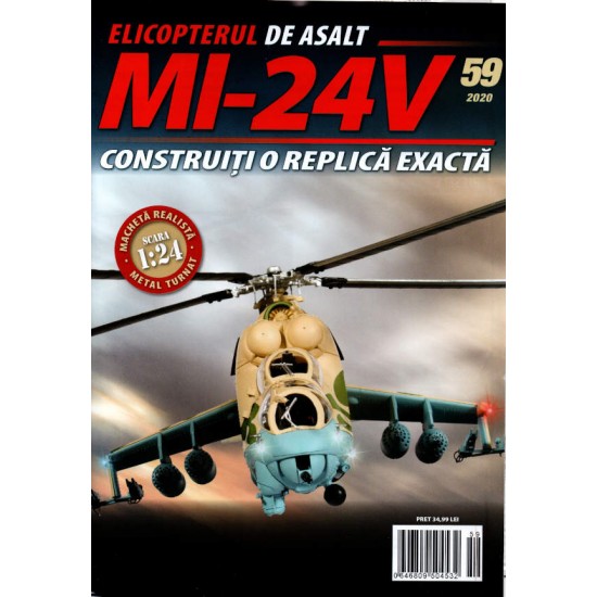 Macheta Elicopterului de asalt MI-24V nr 59, 1:24 Eaglemoss