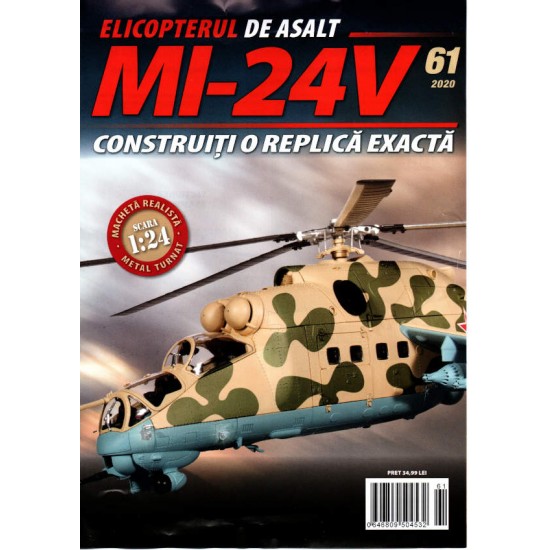 Macheta Elicopterului de asalt MI-24V nr 61, 1:24 Eaglemoss