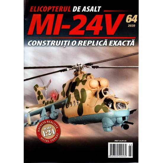 Macheta Elicopterului de asalt MI-24V nr 64, 1:24 Eaglemoss