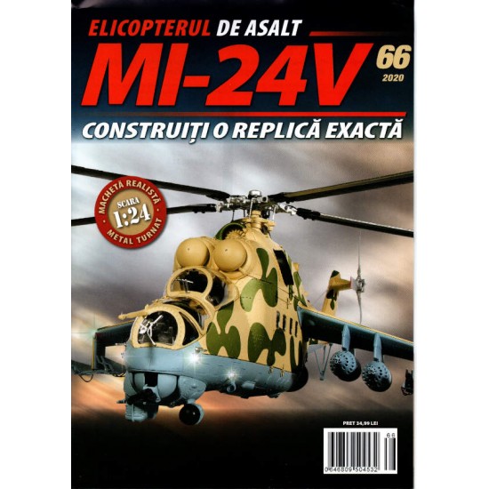 Macheta Elicopterului de asalt MI-24V nr 66, 1:24 Eaglemoss