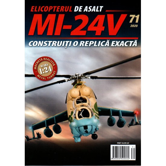 Macheta Elicopterului de asalt MI-24V nr 71, 1:24 Eaglemoss