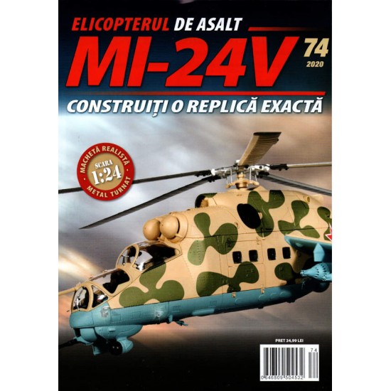 Macheta Elicopterului de asalt MI-24V nr 74, 1:24 Eaglemoss