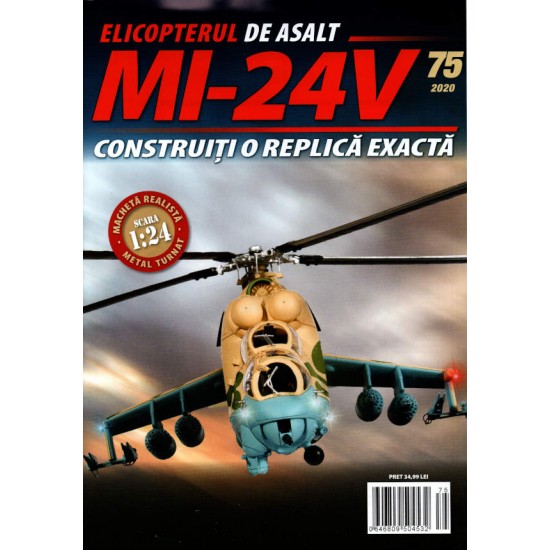 Macheta Elicopterului de asalt MI-24V nr 75, 1:24 Eaglemoss