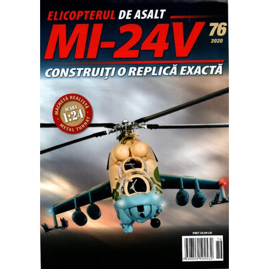 Macheta Elicopterului de asalt MI-24V nr 76, 1:24 Eaglemoss