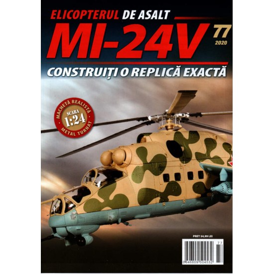 Macheta Elicopterului de asalt MI-24V nr 77, 1:24 Eaglemoss