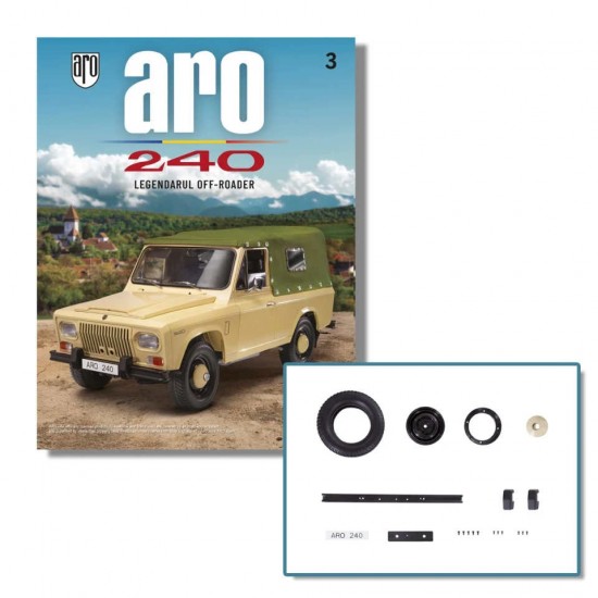 Macheta auto ARO 240 KIT Nr.3 - elemente roata, scara 1:8 Hachette