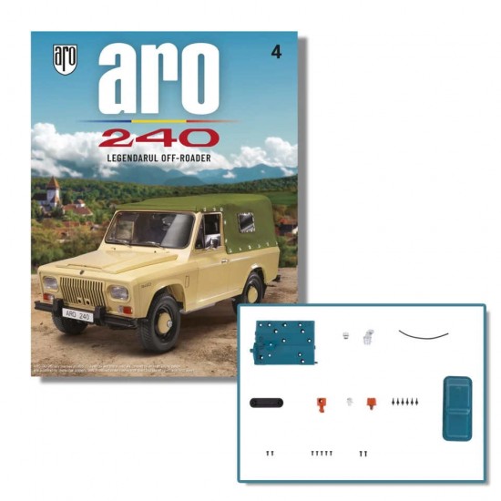 Macheta auto ARO 240 KIT Nr.4 - elemente motor1, scara 1:8 Hachette
