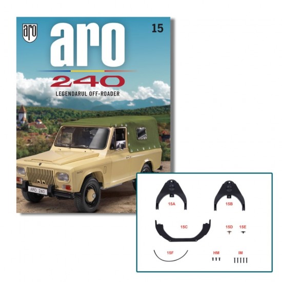 Macheta auto ARO 240 KIT Nr.15 - elemente suspensie, scara 1:8 Hachette