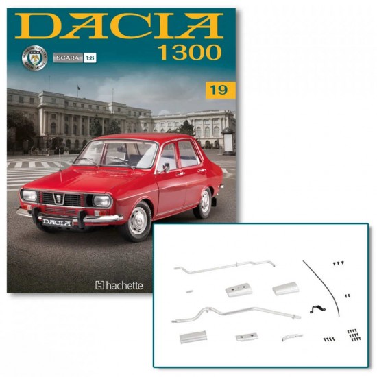 Macheta auto Dacia 1300 KIT Nr.19 - elemente linie esapament, scara 1:8 Hachette
