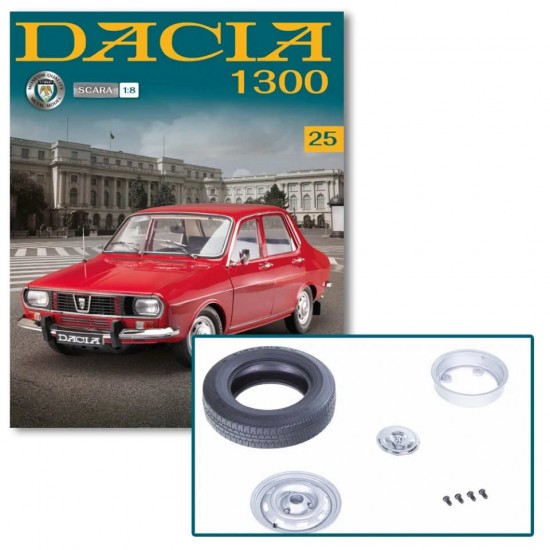 Macheta auto Dacia 1300 KIT Nr.25 - elemente roata, scara 1:8 Hachette