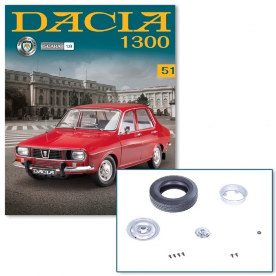 Macheta auto Dacia 1300 KIT Nr.51 - elemente roata , scara 1:8 Hachette