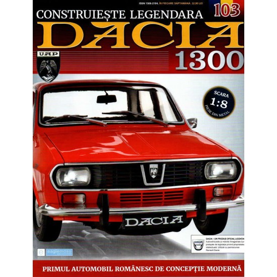 Macheta auto Dacia 1300 KIT Nr.103 - elemente interior part2, scara 1:8 Eaglemoss
