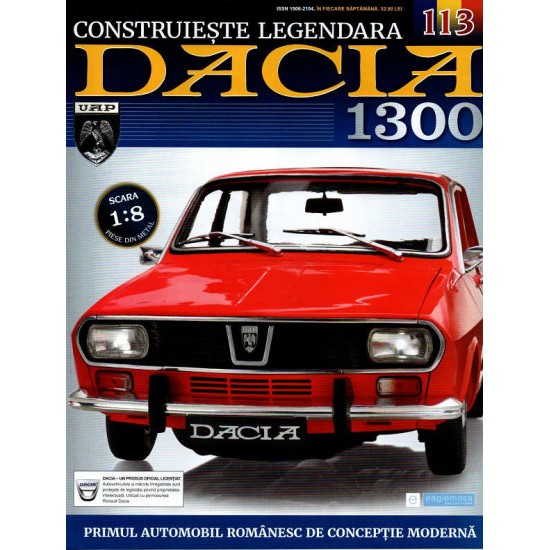 Macheta auto Dacia 1300 KIT Nr.113 - aripa fata dreapta, scara 1:8 Eaglemoss