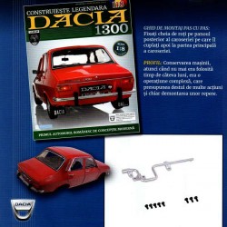 Macheta auto Dacia 1300 KIT Nr.117 - placuta numar spate, scara 1:8 Eaglemoss