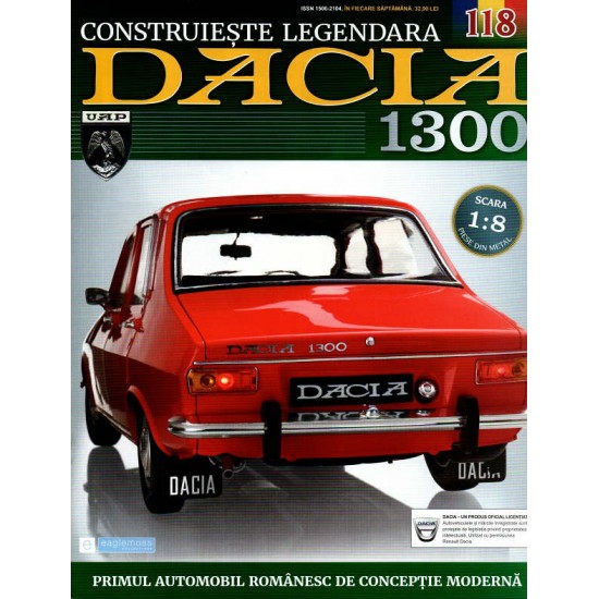 Macheta auto Dacia 1300 KIT Nr.118 - cheie roata, scara 1:8 Eaglemoss