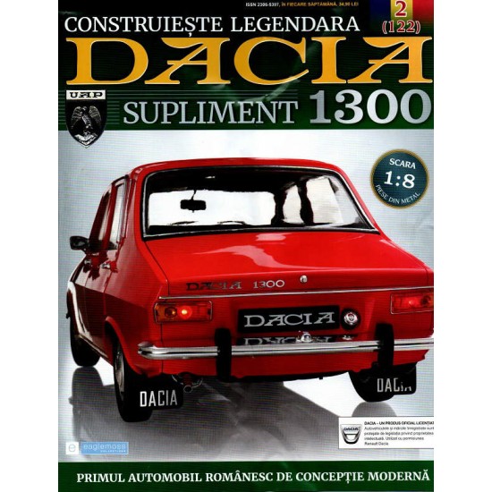 Macheta auto Dacia 1300 KIT Nr.122 (2) - elemente portbagaj, scara 1:8 Eaglemoss