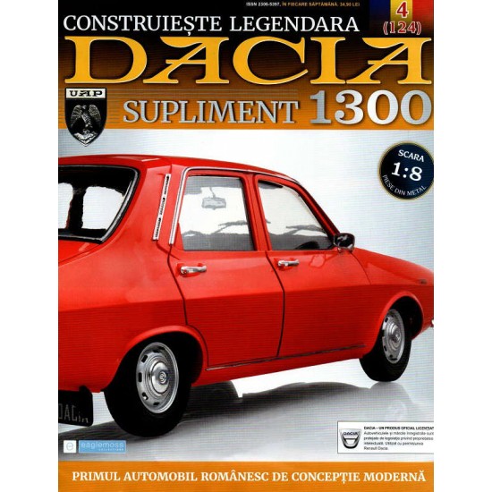Macheta auto Dacia 1300 KIT Nr.124 (4) Supliment - figurina sotie, scara 1:8 Eaglemoss
