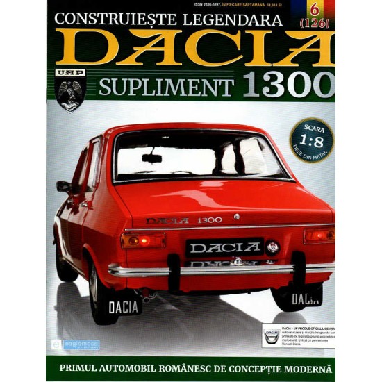 Macheta auto Dacia 1300 KIT Nr.126 (6) Supliment - elemente portbagaj, scara 1:8 Eaglemoss
