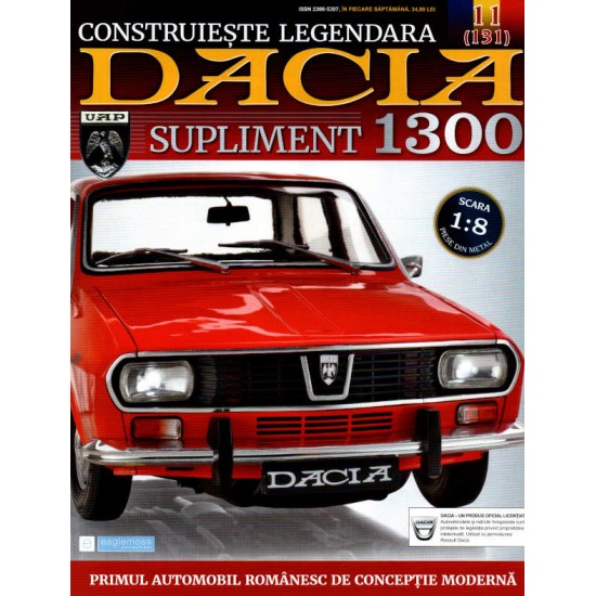 Macheta auto Dacia 1300 KIT Nr.131 (11) Supliment - elemente carucior, scara 1:8 Eaglemoss