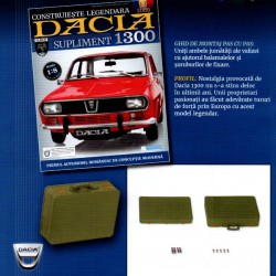 Macheta auto Dacia 1300 KIT Nr.132 (12) Supliment - elemente carucior, scara 1:8 Eaglemoss