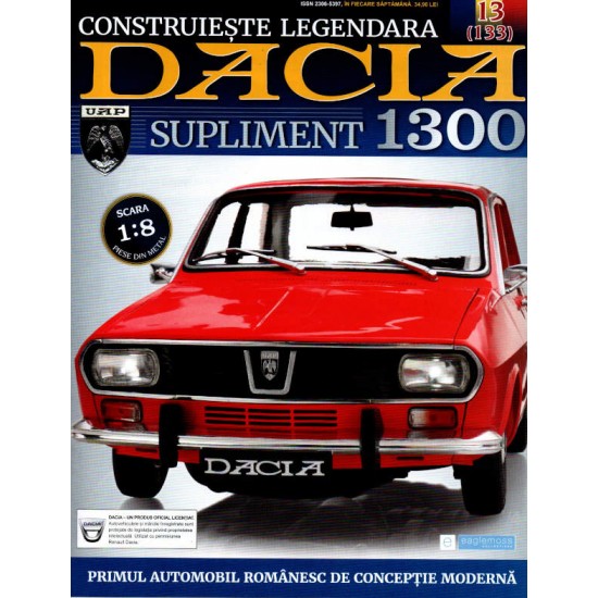 Macheta auto Dacia 1300 KIT Nr.133 (13) Supliment – valiza, scara 1:8 Eaglemoss
