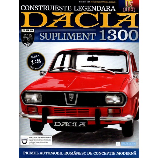 Macheta auto Dacia 1300 KIT Nr.137 (17) Supliment – valiza, scara 1:8 Eaglemoss