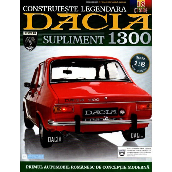 Macheta auto Dacia 1300 KIT Nr.138 (18) Supliment – pompa, scara 1:8 Eaglemoss