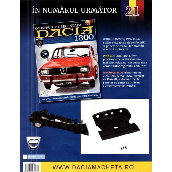 Macheta auto Dacia 1300 KIT Nr.20 - suspensie spate, scara 1:8 Eaglemoss