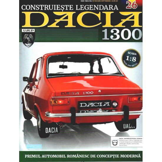 Macheta auto Dacia 1300 KIT Nr.26 - elemente panou portbagaj, scara 1:8 Eaglemoss
