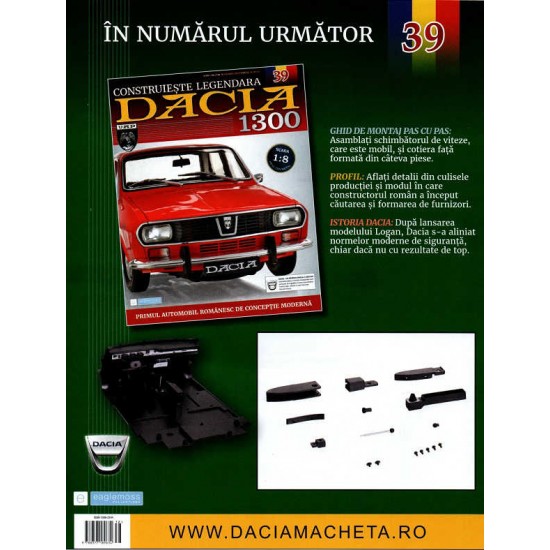 Macheta auto Dacia 1300 KIT Nr.38 - podea scara 1:8 Eaglemoss