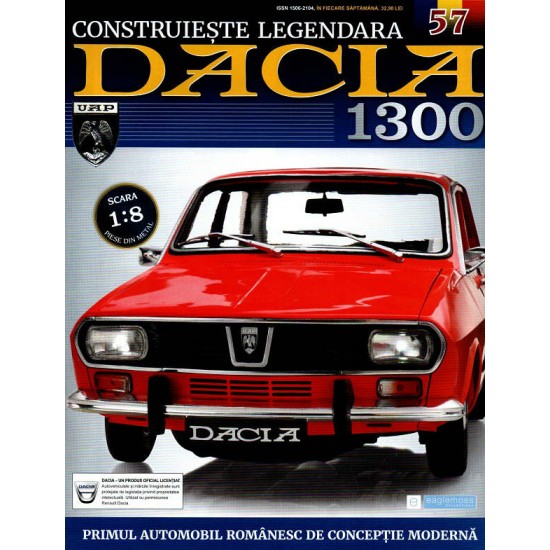 Macheta auto Dacia 1300 KIT Nr.57 - elemente bancheta part 6, scara 1:8 Eaglemoss