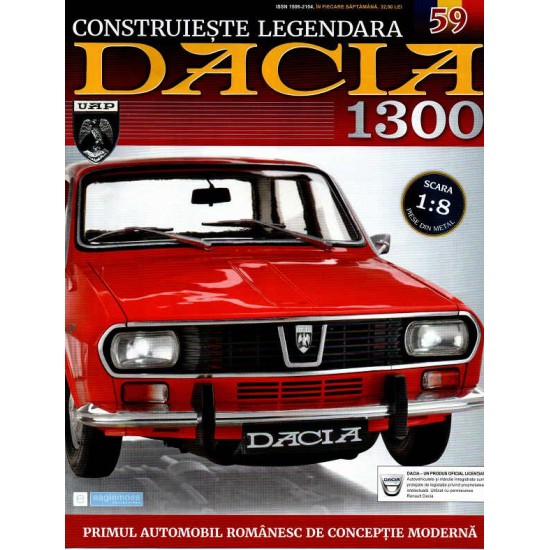 Macheta auto Dacia 1300 KIT Nr.59 - compartiment motor, scara 1:8 Eaglemoss