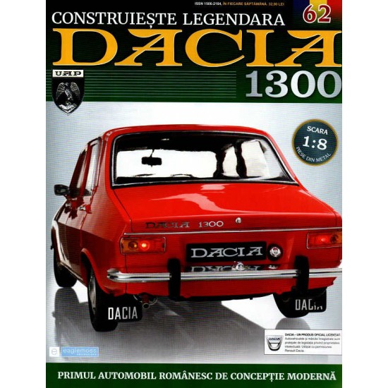 Macheta auto Dacia 1300 KIT Nr.62 - elemente compartiment motor, scara 1:8 Eaglemoss