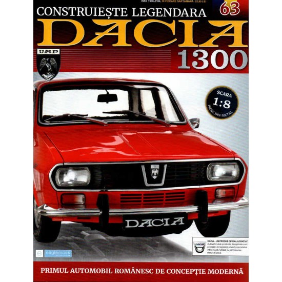 Macheta auto Dacia 1300 KIT Nr.63 - caroseria, scara 1:8 Eaglemoss