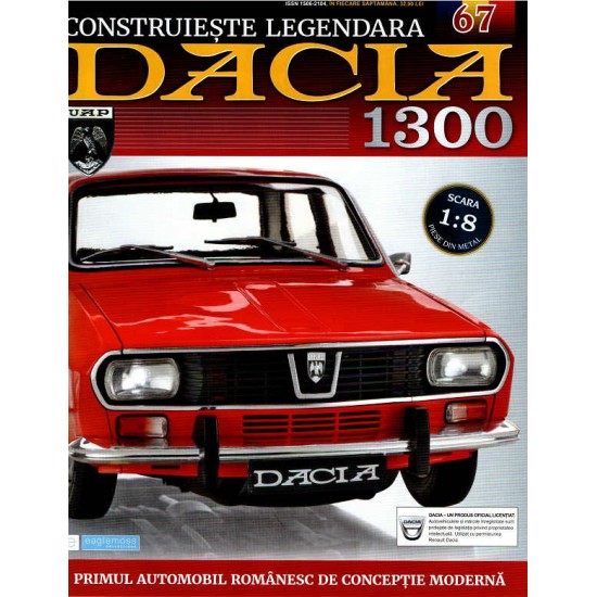 Macheta auto Dacia 1300 KIT Nr.67 - parasolare, scara 1:8 Eaglemoss